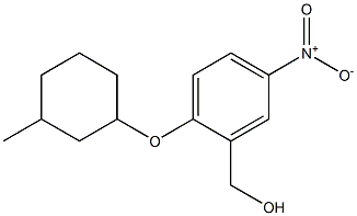 {2-[(3-methylcyclohexyl)oxy]-5-nitrophenyl}methanol,,结构式