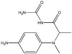 {2-[(4-aminophenyl)(methyl)amino]propanoyl}urea 结构式