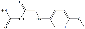 {2-[(6-methoxypyridin-3-yl)amino]acetyl}urea Struktur