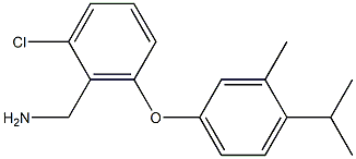 {2-chloro-6-[3-methyl-4-(propan-2-yl)phenoxy]phenyl}methanamine Struktur
