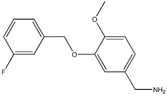 {3-[(3-fluorophenyl)methoxy]-4-methoxyphenyl}methanamine Struktur
