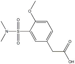 {3-[(dimethylamino)sulfonyl]-4-methoxyphenyl}acetic acid Struktur