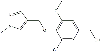 {3-chloro-5-methoxy-4-[(1-methyl-1H-pyrazol-4-yl)methoxy]phenyl}methanol Structure