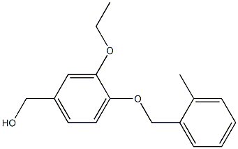 {3-ethoxy-4-[(2-methylphenyl)methoxy]phenyl}methanol 化学構造式