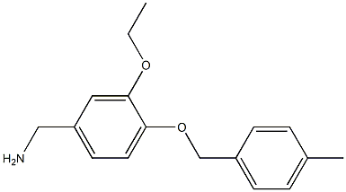 {3-ethoxy-4-[(4-methylphenyl)methoxy]phenyl}methanamine Struktur