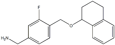 {3-fluoro-4-[(1,2,3,4-tetrahydronaphthalen-1-yloxy)methyl]phenyl}methanamine Struktur
