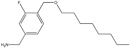 {3-fluoro-4-[(octyloxy)methyl]phenyl}methanamine Struktur