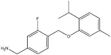 {3-fluoro-4-[5-methyl-2-(propan-2-yl)phenoxymethyl]phenyl}methanamine|