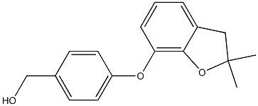 {4-[(2,2-dimethyl-2,3-dihydro-1-benzofuran-7-yl)oxy]phenyl}methanol 化学構造式