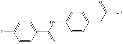 {4-[(4-fluorobenzoyl)amino]phenyl}acetic acid Structure