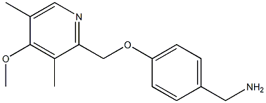 {4-[(4-methoxy-3,5-dimethylpyridin-2-yl)methoxy]phenyl}methanamine Struktur