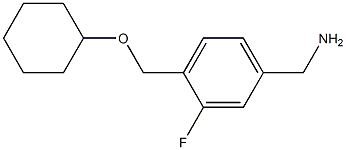 {4-[(cyclohexyloxy)methyl]-3-fluorophenyl}methanamine Struktur