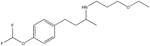 {4-[4-(difluoromethoxy)phenyl]butan-2-yl}(3-ethoxypropyl)amine 化学構造式