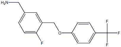 {4-fluoro-3-[4-(trifluoromethyl)phenoxymethyl]phenyl}methanamine Structure