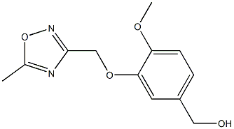 {4-methoxy-3-[(5-methyl-1,2,4-oxadiazol-3-yl)methoxy]phenyl}methanol 结构式