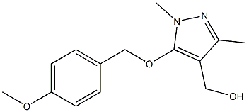 {5-[(4-methoxyphenyl)methoxy]-1,3-dimethyl-1H-pyrazol-4-yl}methanol 结构式