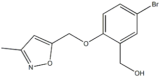 {5-bromo-2-[(3-methyl-1,2-oxazol-5-yl)methoxy]phenyl}methanol Struktur