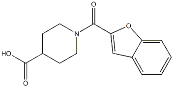 1-(1-benzofuran-2-ylcarbonyl)piperidine-4-carboxylic acid Structure