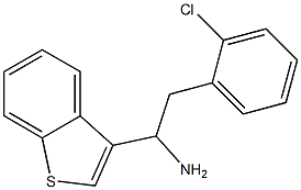 1-(1-benzothiophen-3-yl)-2-(2-chlorophenyl)ethan-1-amine 结构式