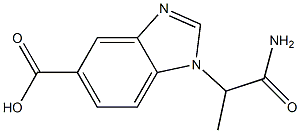 1-(1-carbamoylethyl)-1H-1,3-benzodiazole-5-carboxylic acid Structure