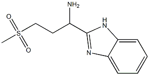 1-(1H-1,3-benzodiazol-2-yl)-3-methanesulfonylpropan-1-amine 结构式