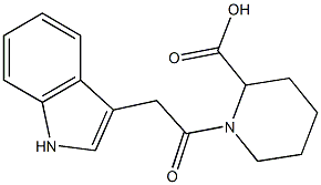 1-(1H-indol-3-ylacetyl)piperidine-2-carboxylic acid Struktur