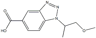 1-(1-methoxypropan-2-yl)-1H-1,2,3-benzotriazole-5-carboxylic acid,,结构式