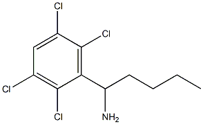 1-(2,3,5,6-tetrachlorophenyl)pentan-1-amine,,结构式