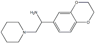 1-(2,3-dihydro-1,4-benzodioxin-6-yl)-2-piperidin-1-ylethanamine Structure