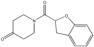 1-(2,3-dihydro-1-benzofuran-2-ylcarbonyl)piperidin-4-one Structure