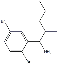 1-(2,5-dibromophenyl)-2-methylpentan-1-amine 化学構造式