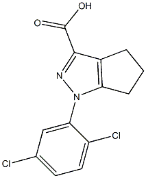 1-(2,5-dichlorophenyl)-1,4,5,6-tetrahydrocyclopenta[c]pyrazole-3-carboxylic acid Structure