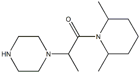 1-(2,6-dimethylpiperidin-1-yl)-2-(piperazin-1-yl)propan-1-one 结构式