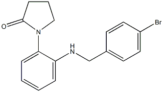 1-(2-{[(4-bromophenyl)methyl]amino}phenyl)pyrrolidin-2-one,,结构式