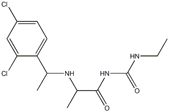 1-(2-{[1-(2,4-dichlorophenyl)ethyl]amino}propanoyl)-3-ethylurea Structure