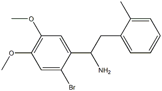 1-(2-bromo-4,5-dimethoxyphenyl)-2-(2-methylphenyl)ethan-1-amine Struktur