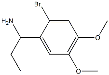 1-(2-bromo-4,5-dimethoxyphenyl)propan-1-amine,,结构式