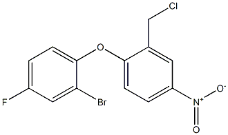 1-(2-bromo-4-fluorophenoxy)-2-(chloromethyl)-4-nitrobenzene Struktur