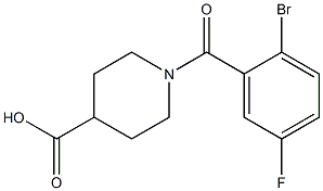 1-(2-bromo-5-fluorobenzoyl)piperidine-4-carboxylic acid Structure