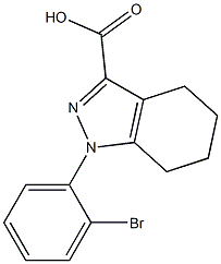 1-(2-bromophenyl)-4,5,6,7-tetrahydro-1H-indazole-3-carboxylic acid,,结构式