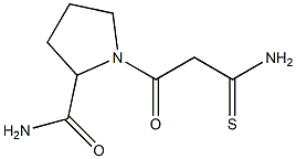 1-(2-carbamothioylacetyl)pyrrolidine-2-carboxamide,,结构式