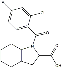 1-(2-chloro-4-fluorobenzoyl)octahydro-1H-indole-2-carboxylic acid