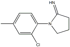 1-(2-chloro-4-methylphenyl)pyrrolidin-2-imine 化学構造式