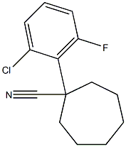 1-(2-chloro-6-fluorophenyl)cycloheptane-1-carbonitrile