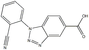 1-(2-cyanophenyl)-1H-1,2,3-benzotriazole-5-carboxylic acid,,结构式