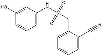1-(2-cyanophenyl)-N-(3-hydroxyphenyl)methanesulfonamide,,结构式