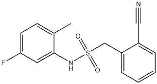 1-(2-cyanophenyl)-N-(5-fluoro-2-methylphenyl)methanesulfonamide,,结构式