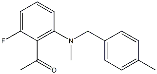 1-(2-fluoro-6-{methyl[(4-methylphenyl)methyl]amino}phenyl)ethan-1-one Structure