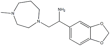 1-(2H-1,3-benzodioxol-5-yl)-2-(4-methyl-1,4-diazepan-1-yl)ethan-1-amine Struktur