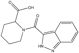 1-(2H-indazol-3-ylcarbonyl)piperidine-2-carboxylic acid,,结构式